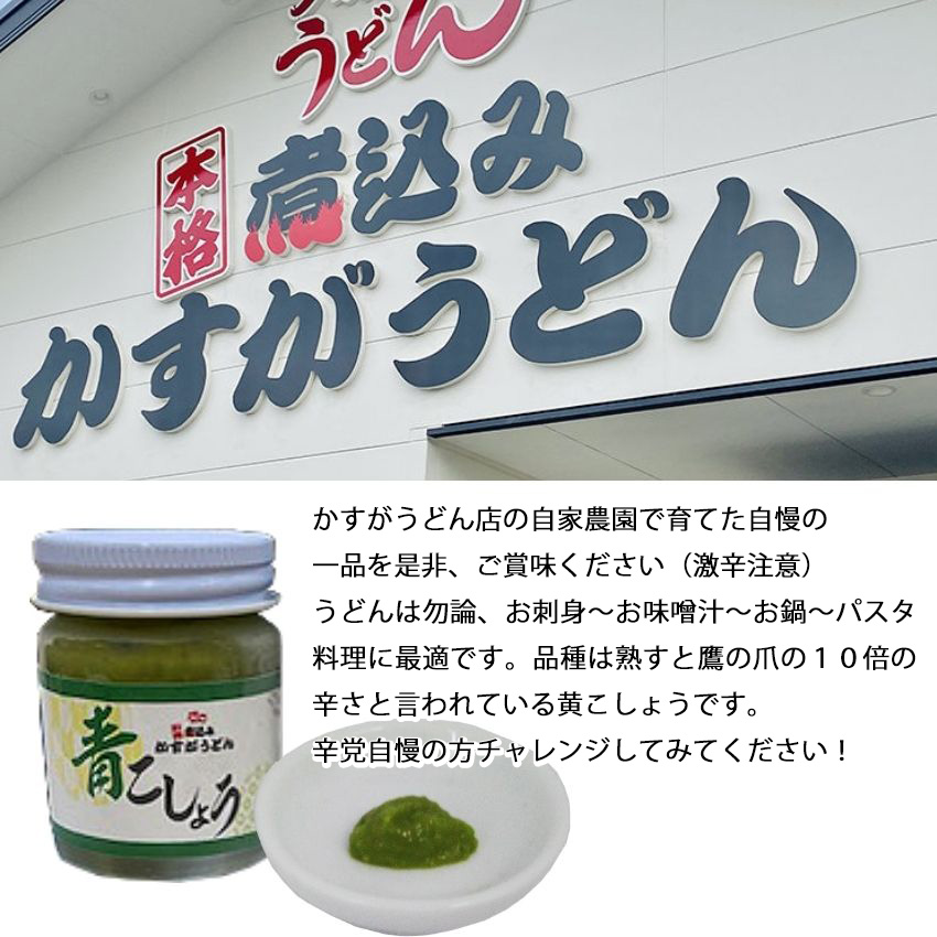 かすがの青こしょう かすがうどん 約400g 約40g×10個 調味料 柚子 胡椒 ゆず こしょう スパイス 薬味 風味 M760
