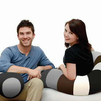 M538-2 ビーズクッション Yogibo CaterpillarRollLong(ヨギボー キャタピラロールロング) ブライト クッション ビーズクッション 家具 送料無料