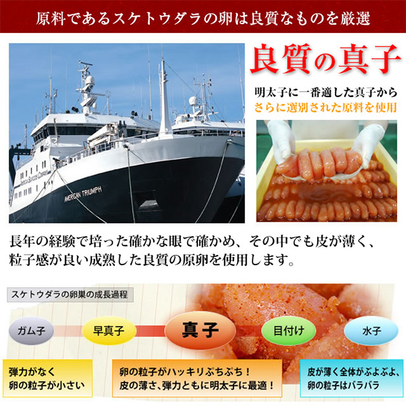 M654 〈博多ふくいち〉 ご家庭用 辛子明太子バラコ つぶっこ 500g