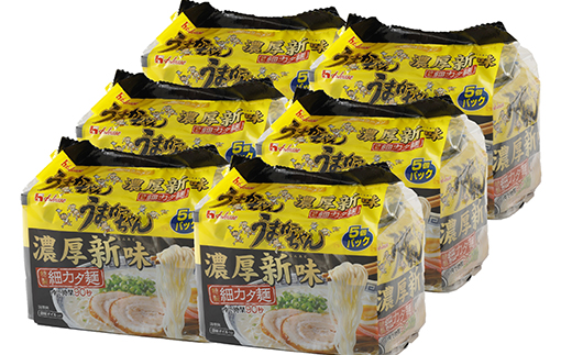 うまかっちゃん　濃厚新味　30食（5食入り×6パック）[M244-3]　ラーメン 豚骨 インスタント 乾麺 即席麺 拉麺 保存食 九州