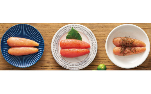 M270〈山口油屋福太郎〉めんたい三昧300g（中辛100g・昆布100g・ゆず100gセット）