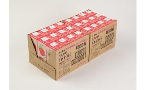 〈ふくれん〉　 九州産大豆使用　豆乳飲料　あまおう　200ml×24本　[M281P-1]　いちご　イソフラボン　ソイ　健康　たんぱく質
