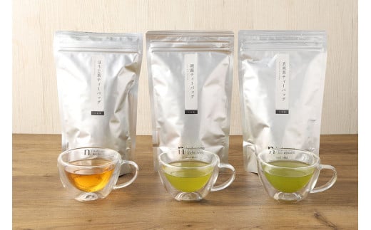 ハラール認証茶 中山吉祥園こだわりの八女茶ティーバッグ3種セット【朝露・玄米茶・ほうじ茶】 八女茶 お茶 茶 詰合せ セット