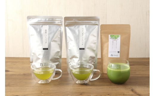 中山吉祥園 八女茶3種セット【八十八夜・朝露・抹茶オーレ】 八女茶 お茶 茶 緑茶 煎茶 抹茶オレ ティーバッグ 詰め合わせ 詰合せ セット