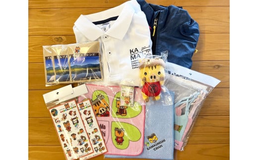 嘉麻まるごとセット グッズ かまししちゃん ポロシャツ マスコット コーヒー