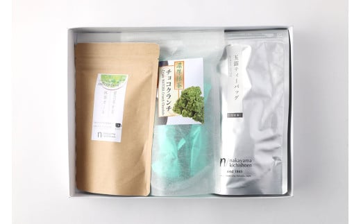 中山吉祥園こだわりの八女茶3種セット【玉露・抹茶オーレ・抹茶クランチ】 八女茶 緑茶 お茶 茶 ティーバッグ 抹茶 お菓子 セット