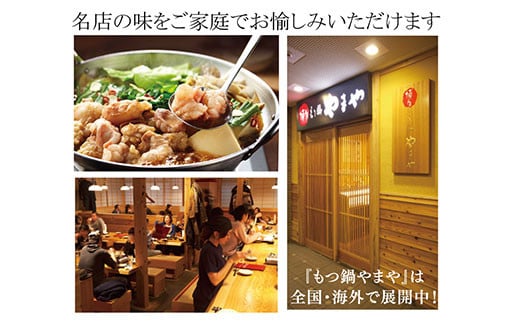 もつ鍋 やまや 醤油味 （1-2人前） 鍋セット ちゃんぽん麺付