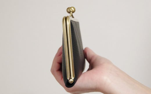 本革 がま口長財布