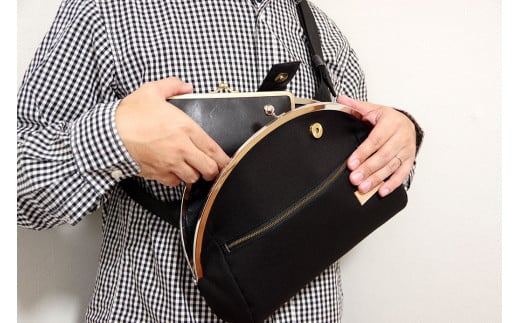 がま口 ボディバッグ