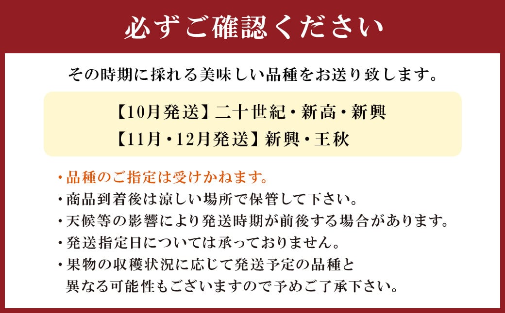 【2023年11月～12月発送】梨 4.5kg 九州産 二十世紀 豊水 南水 あきづき 新高 新興 王秋