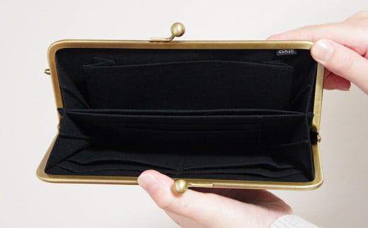 本革 がま口長財布