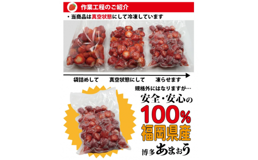 訳あり！ 博多和牛サーロインステーキ 約500g(約250g×2枚) ＆ 冷凍あまおう 約800g セット 計約1.3kg