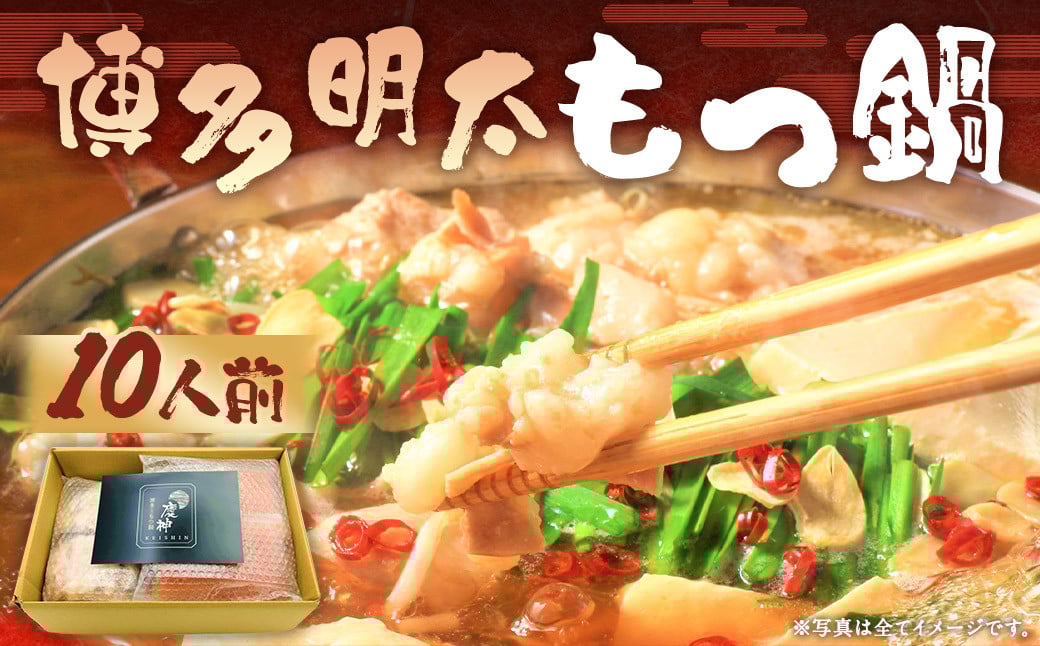 【訳あり】博多明太もつ鍋セット 10人前 合計2.4kg