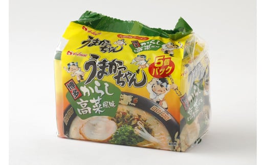 うまかっちゃん 博多からし高菜風味 30食（5袋×6パック） 豚骨ラーメン からし高菜 高菜 ラーメン 豚骨 とんこつ 袋ラーメン