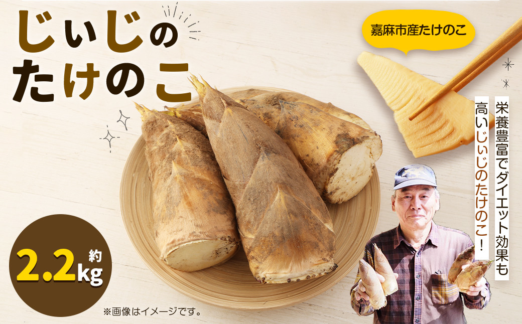 【2023年3月下旬発送開始】じぃじのたけのこ 約2.2kg 栄養豊富 ダイエット 食物繊維 美容 健康 福岡県 嘉麻市