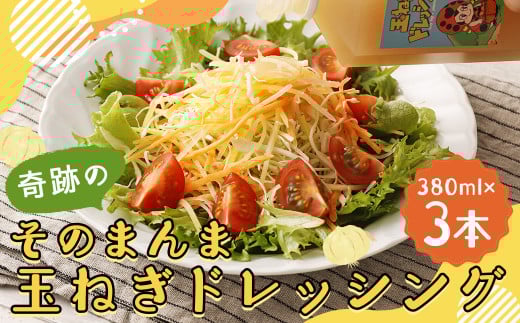 奇跡のそのまんま 玉ねぎドレッシング 3本セット （380ml×3本）