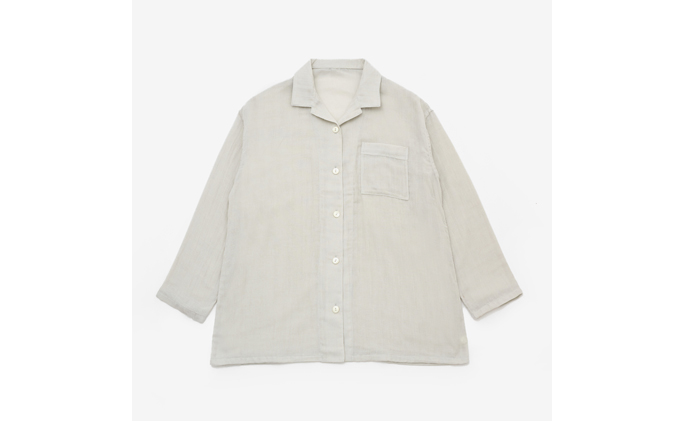 PGガーゼ ガーゼパイピングパジャマ レディス わかみどり