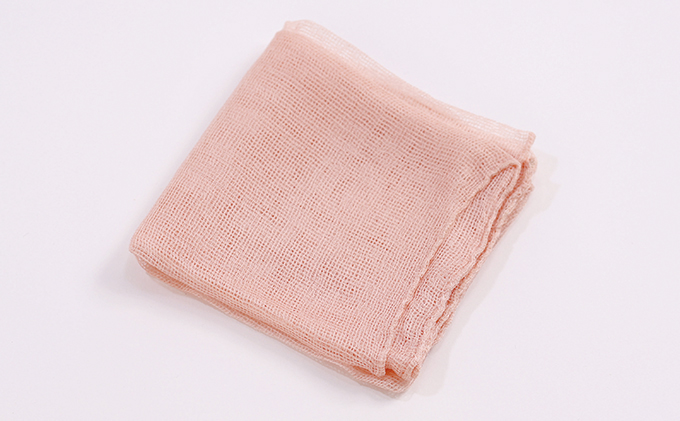 スカーフ 桜染 絡み織スカーフ 小 雑貨 日用品 ファッション 織物 染物 工房夢細工