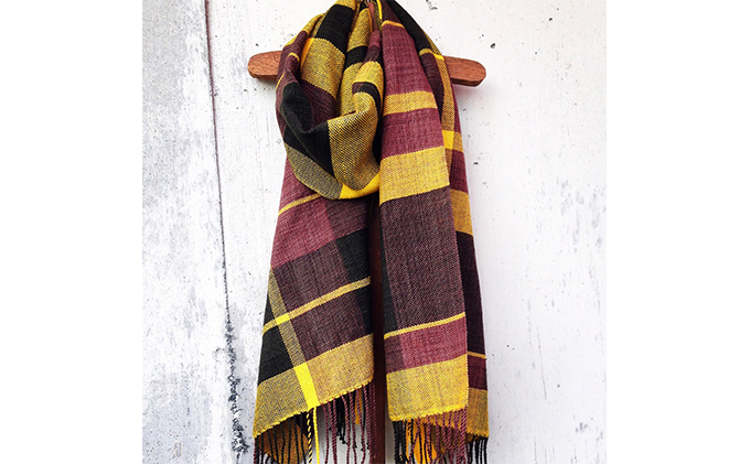 ito to iro 手染め・手織り仕上「ストール」 メリノウール100％ストール【１】