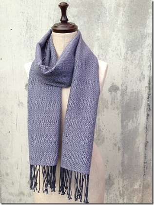 ito to iro 手染め・手織り仕上「ストール」メリノウール100% 網代斜紋・グレー