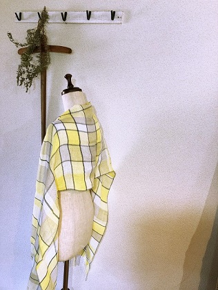 ito to iro 【1】リネン100%　染織りストール