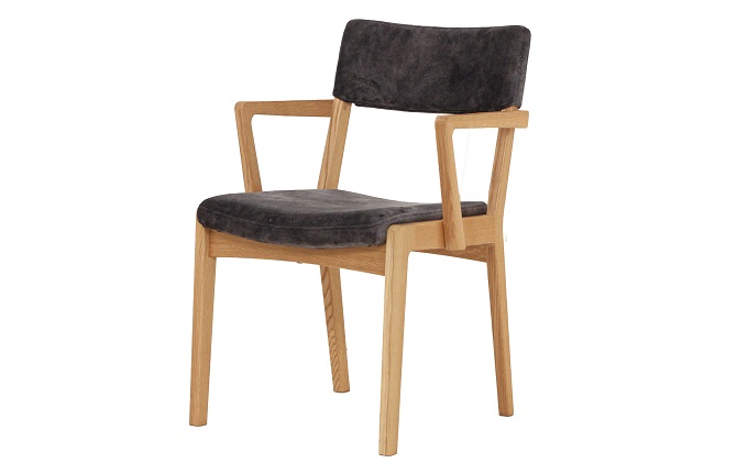 ナガノインテリア ダイニング チェア 『elum』 DC349-1W レッドオーク材 お届け：3ヶ月以上お待ちいただく場合がございます