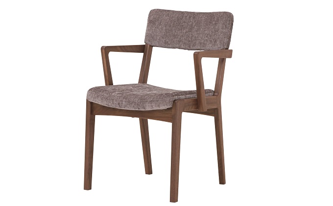 ナガノインテリア ダイニング チェア 『elum』 DC349-1W ウォールナット材 お届け：3ヶ月以上お待ちいただく場合がございます。