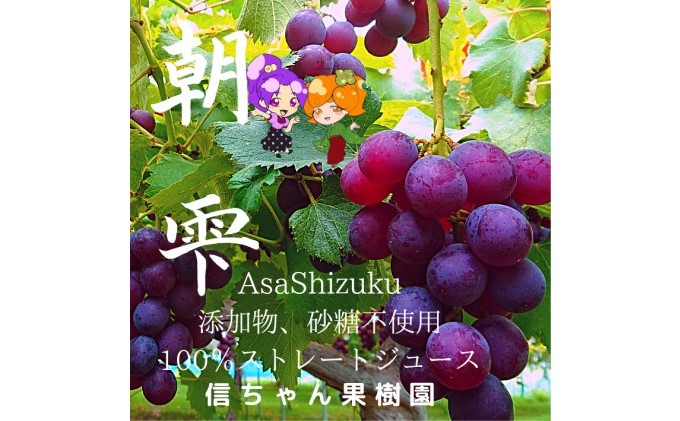 無添加 巨峰 ストレート ジュース 朝雫～AsaShizuku～