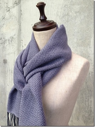 ito to iro 手染め・手織り仕上「ストール」メリノウール100% 網代斜紋・グレー