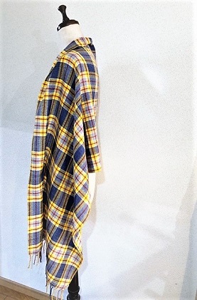 ito to iro 手染め・手織り仕上「ストール」メリノウール100% タータンチェック