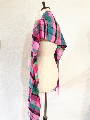 ito to iro 手染め・手織り仕上「ストール」メリノウール100%（P)