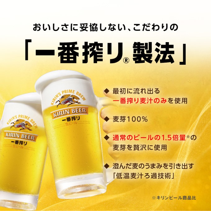 【原油相場】キリン一番搾り　350ml×48 2ケース ビール