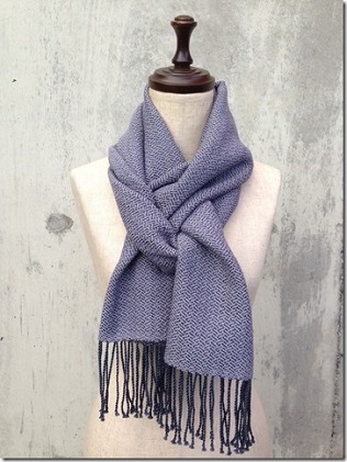 ito to iro 手染め・手織り仕上「ストール」メリノウール100% 網代斜紋・グレー
