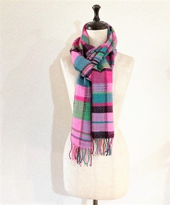 ito to iro 手染め・手織り仕上「ストール」メリノウール100%（P)