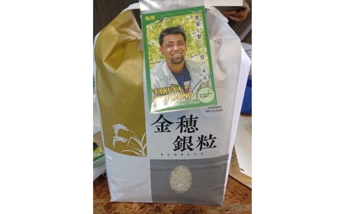 果樹園なのに米もあるよ ヌカ切れ抜群！令和7年度産《金穂銀粒（きんほぎんつぶ）》福岡県 あさくら産 ひのひかり 5kg お米