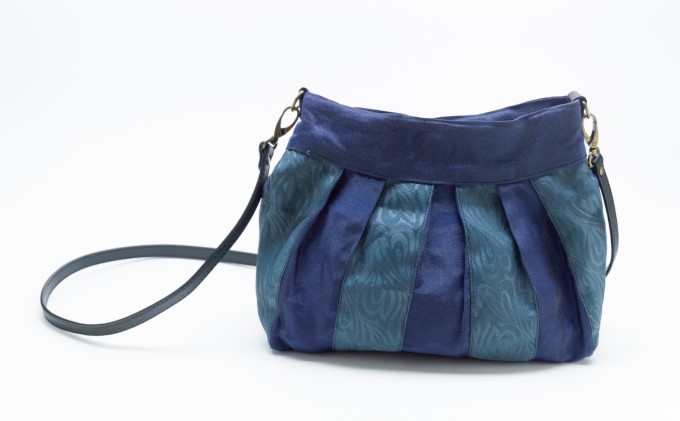 畳縁 ショルダー 紺×ブルー