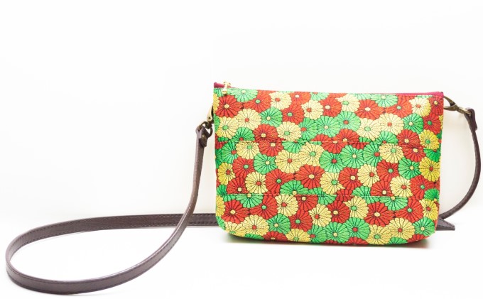 畳縁 ポシェット 菊柄