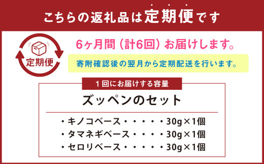【6ヶ月定期便】 ドライセロリがおいしい乾燥野菜だし ズッペンのセット