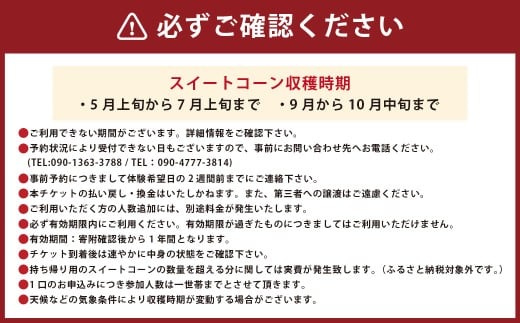 F6 アッキーファーム スイートコーン収穫体験（スイートコーン30本込み）