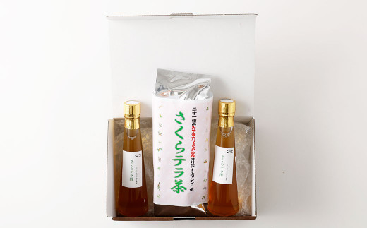 A142 みやまカフェSPON健康セット 計800g テラ茶 テラ酢