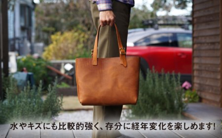 【経年変化を楽しむ本革製品】A4 トートバッグ・キャメル 糸島市 / BLESS [AAA024]