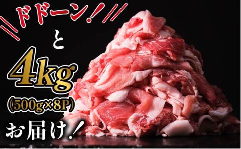 糸島豚切り落とし4kg（500g×8パック） 福岡県糸島市 幸栄物産 [ABH003]