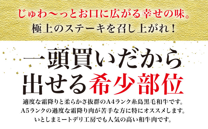 【全12回定期便】A4ランク 糸島黒毛和牛 極上ステーキ （ハネシタロース/ランプ） 計600g×12回 糸島市/糸島ミートデリ工房 [ACA171]