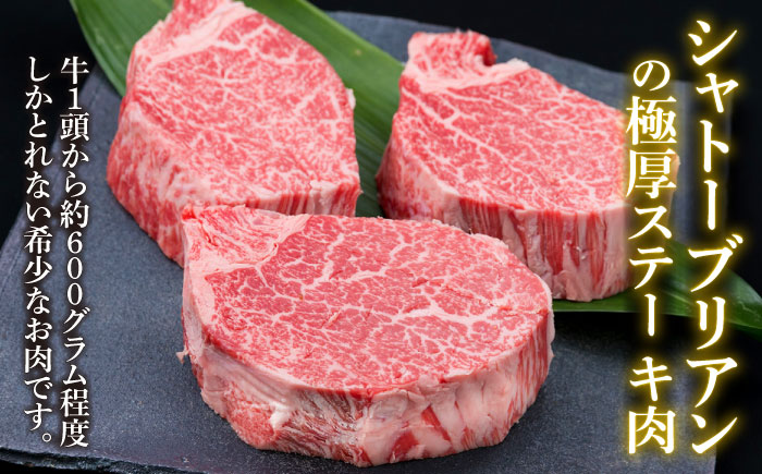 【極厚シャトーブリアン】約200g×3枚 博多和牛 A4ランク 和牛 ヒレ《糸島》【糸島ミートデリ工房】 [ACA172]