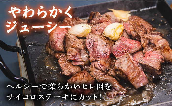 【全6回定期便】【 セット 】A4ランク 糸島 黒毛和牛 ヒレ肉 サイコロステーキ 300g / 生 ハンバーグ 150g × 3個 糸島市 / 糸島ミートデリ工房 [ACA297]