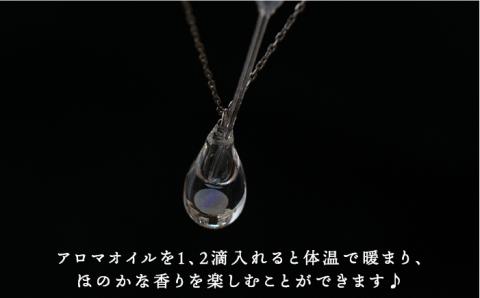 moonアロマネックレス pt850（プラチナ）[糸島]【タビノキセキ】アクセサリー/ネックレス/ガラスアクセサリー [ADB014]