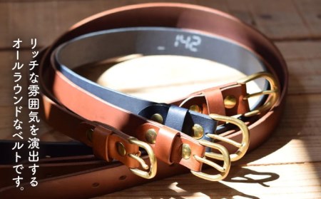 【2.4cm幅】一枚革仕立て の ベルト 糸島市 / LADIES＆GENTLEMEN [ADK051]