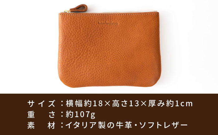 マチなしのファスナーポーチ Msize 糸島市 / LADIES&GENTLEMEN 本革 革製品 [ADK080]
