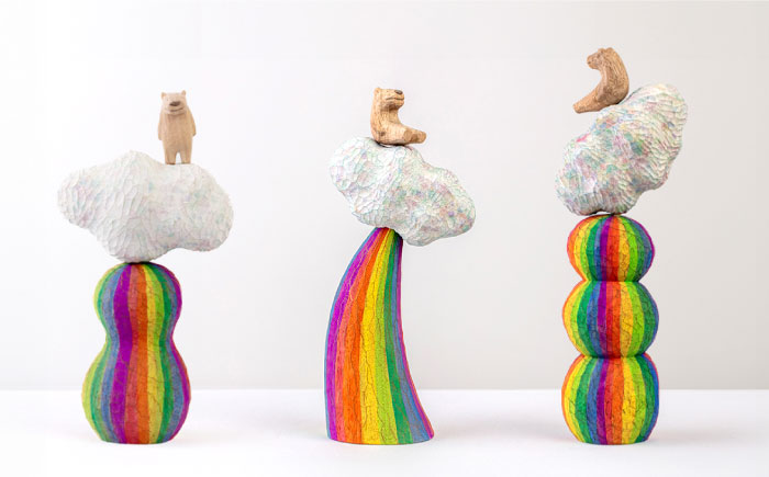 しろくま の 彫刻 作品 ～エネルギー補給シリーズ～ 糸島市 / しろくも工房【いとしまごころ】 [AEO001] 彫刻 クラフト