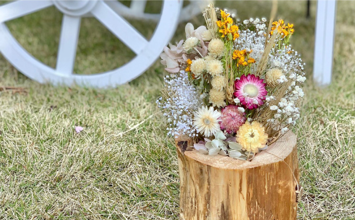 ≪森の花束 nu ≫ソロ（ドライフラワー入り研き本体の単品）《糸島》【木工房 moqu c0mo】 [AHF003]